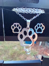 Paw Necklace Earrings Set