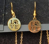 I Love Dogs Necklace Earrings Set