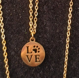 I Love Dogs Necklace Earrings Set