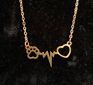 Paw Heartbeat Necklace