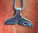 Whale Tail ornate Necklace Stainless Steel