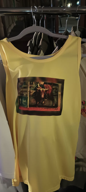 Roping Horse Yellow Tank Top