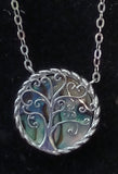 Tree of Life Abalone Sterling Silver Small Necklace