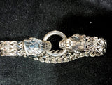 Snake Large Double Head Clasp Chain Bracelet Stainless Steel