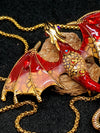 Dragon Enamel w Rhinestones Inlaid Necklace