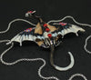 Dragon Lg Enamel w Rhinestones Inlaid Necklace