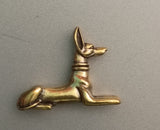 Anubis Small Egyptian Dog God brass figurine