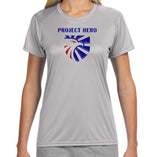 Project Hero Eagle Crest Ladies Grey Performance T-Shirt