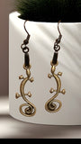 Lizard Gecko Bronze Dangle Earrings