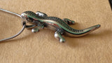 Lizard Minimalist Gecko Necklace solid Stainless Steel