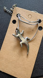 Lizard Minimalist Gecko Necklace solid Stainless Steel