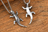 Lizard Minimalist Gecko Necklace solid Stainless Steel