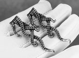 Bold Octopus Tentacles Earrings Stainless Steel