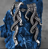 Bold Octopus Tentacles Earrings Stainless Steel
