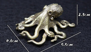 Octopus Gold color Metal Figurine