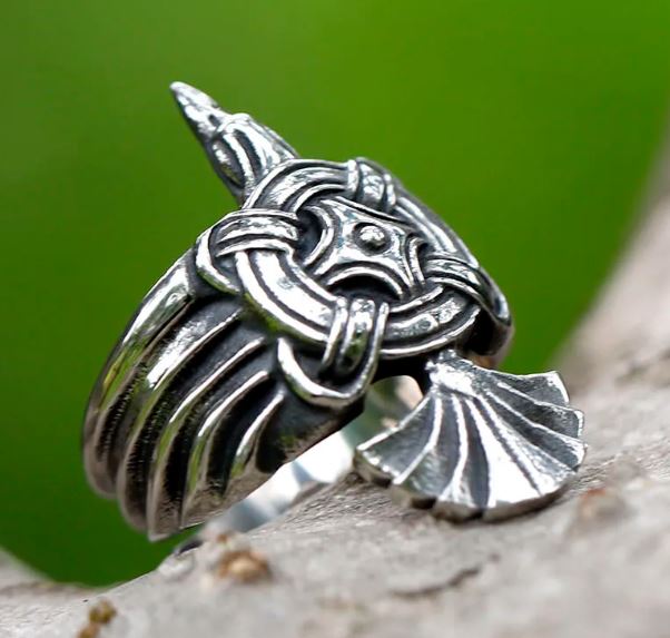 Odin Raven Viking Wrap Ring Stainless Steel – BKB Custom Gifts