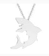 Dolphin Necklace Flat Stainless Steel
