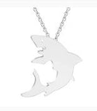 Dolphin Necklace Flat Stainless Steel
