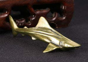 Whale Shark Smooth Brass Figurine