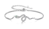 Snake Bracelet Cubic Zirconia Sterling Silver