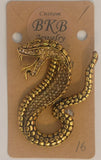 Snake Cobra Rhinestone Brooch Pin