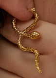 Snake Dangle Earrings 18K Gold PVD Stainless Steel
