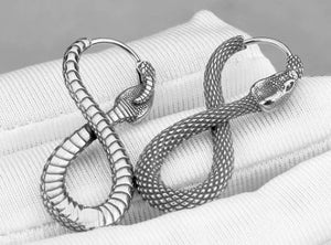Snake Figure 8 Earrings Stainless Steel