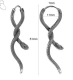 Snake Twist Earrings Stainless Steel