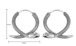Snake Hoop Earrings Stainless Steel