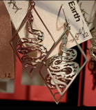 Snake Cutout Necklace Flat Dangle Stainless Steel