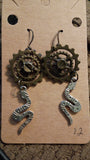 Snake Gear Dangle earrings