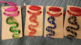 Snake Glass on Ribbon Necklace