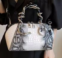 Snake Coil Purse White Black Beautiful!