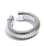 Snake Rope Coil Wrapped Ring 18K Gold PVD Stainless Steel