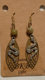 Snake w Stone Beads brass Ornate Drops