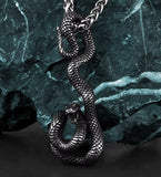 Snake Hanging Necklace Stainless Steel