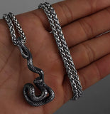 Snake Hanging Necklace Stainless Steel