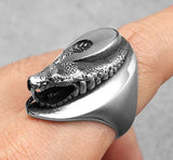 Snake Viper Ring Large Stainless Steel size 12
