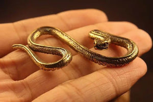 Snake brass Necklace Figurine