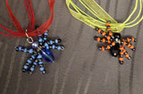 Spider Beaded Fun Ribbon Necklace