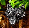 Wolf Ornate Face Celtic Norse Viking Ring SS