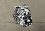 Wolf Head Skull Helmet Viking Ring Stainless Steel