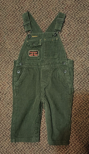 Vintage Corduroy Carters Watch the Wear Children's Overalls 12mo