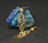 Snake Gold long drop earrings