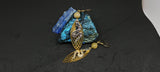 Snake Gold long drop earrings
