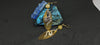 Snake Gold long drop earrings