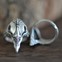 Raven Ornate Skull Viking Ring Alloy
