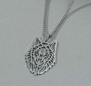 Wolf flat Necklace SS