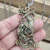 Dragon sm Flat Ornate SS Necklace