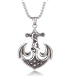 Ornate Anchor Necklace Stainless Steel Fishing Jewelry